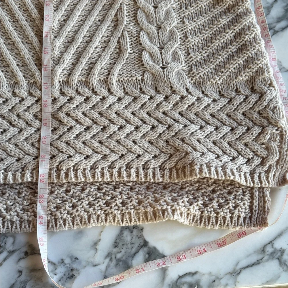 Hem & Thread Cozy Cable Knit Turtleneck Cowl-neck Sweater Women’s size L - Picture 8 of 14